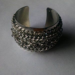 Metal Cuff With Chains